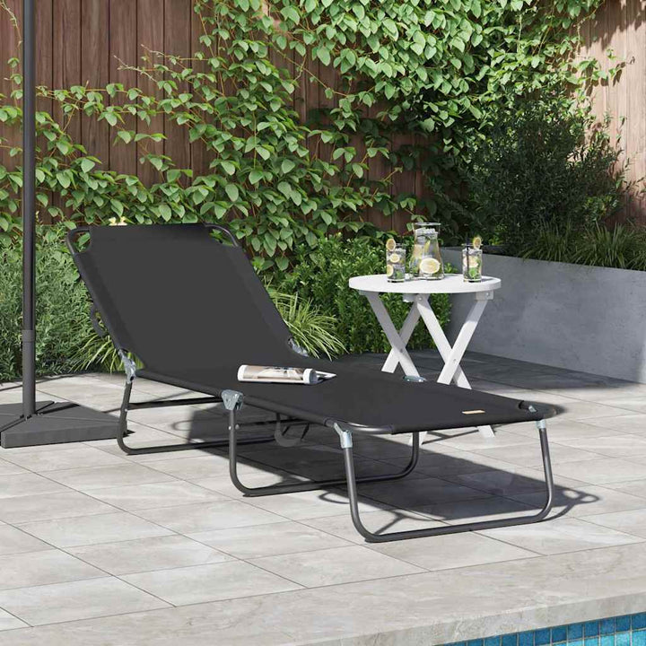 Foldestol Sort 188 x 57 x 86,5 cm Polyester