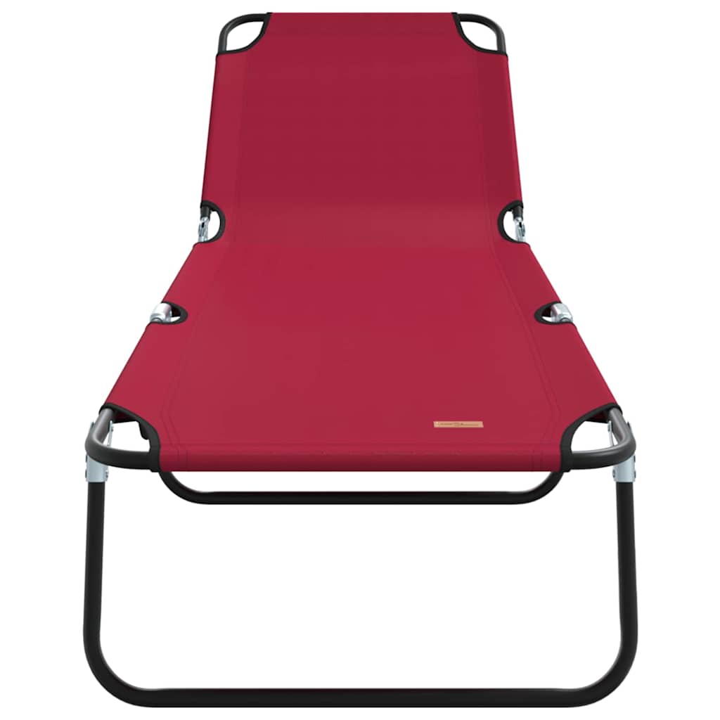 Foldestol Rød 188 x 57 x 86,5 cm Polyester
