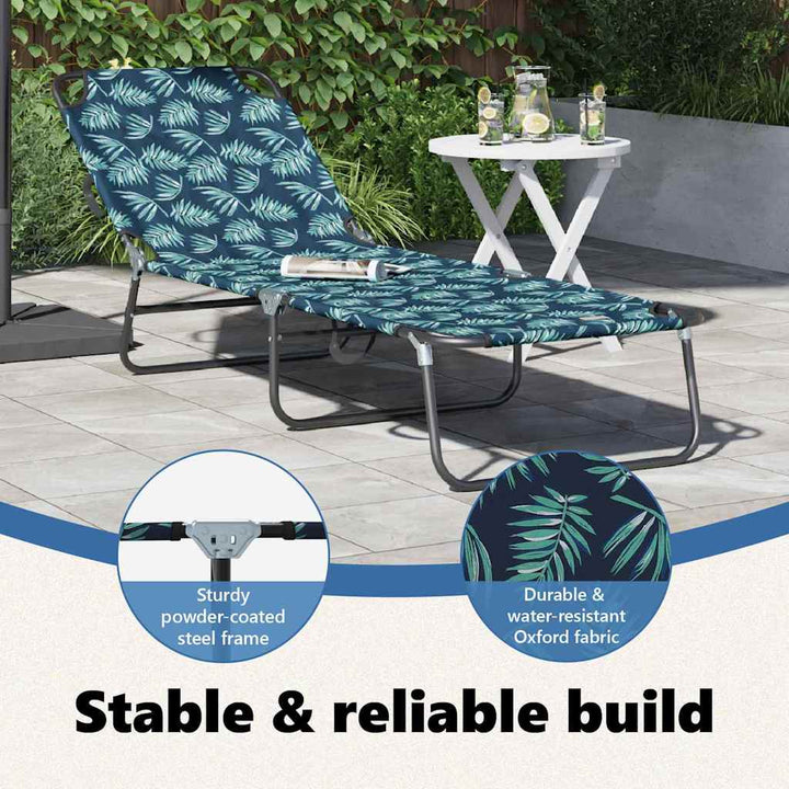 Foldestol Flerfarvet 188 x 57 x 86,5 cm Polyester