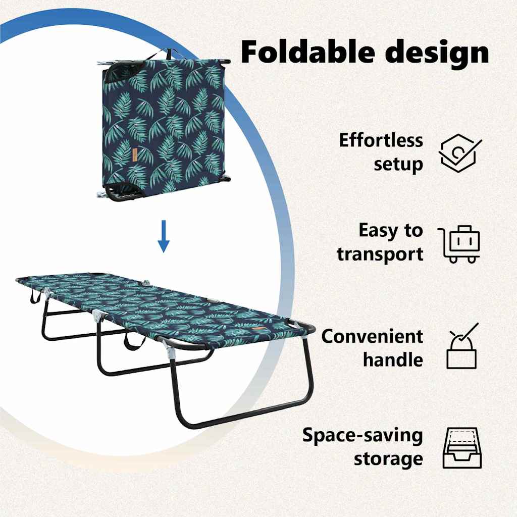 Foldestol Flerfarvet 188 x 57 x 86,5 cm Polyester