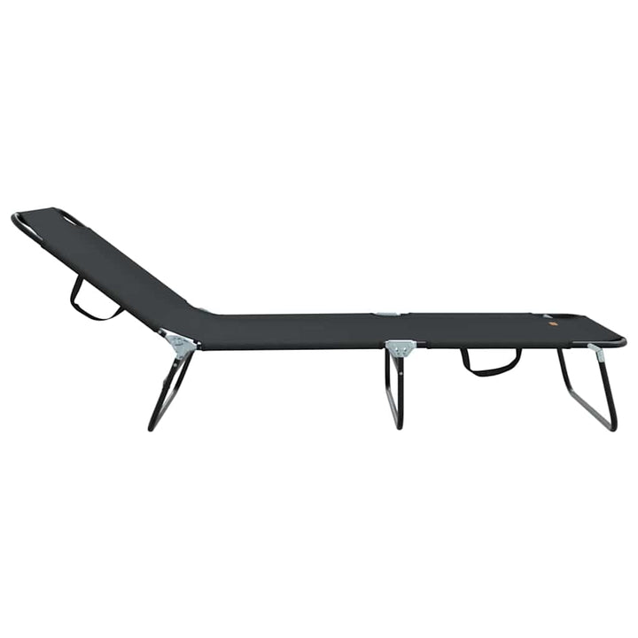 Foldestol 2 pcs Sort 188 x 57 x 86,5 cm Polyester
