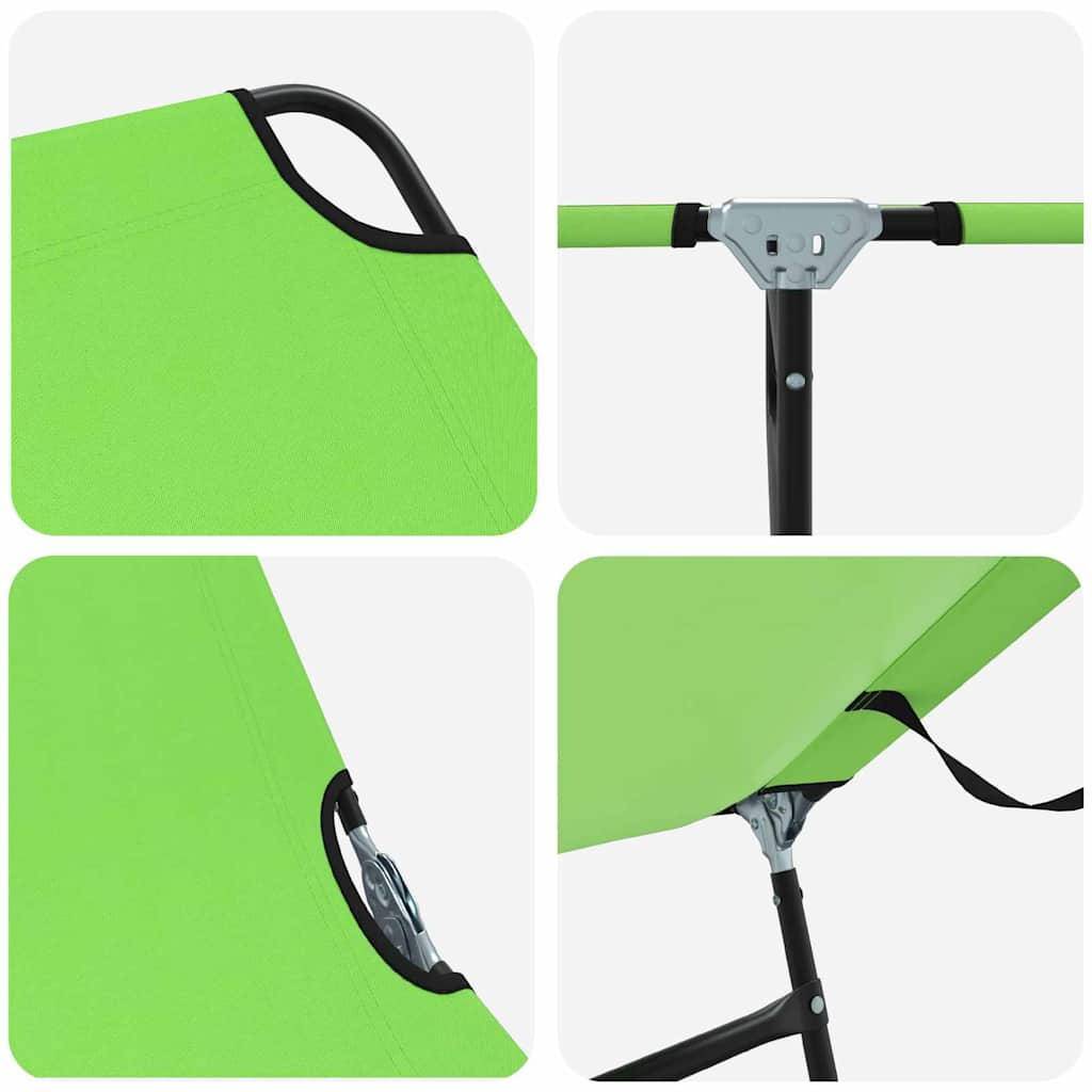 Foldestol 2 pcs Grøn 188 x 57 x 86,5 cm Polyester