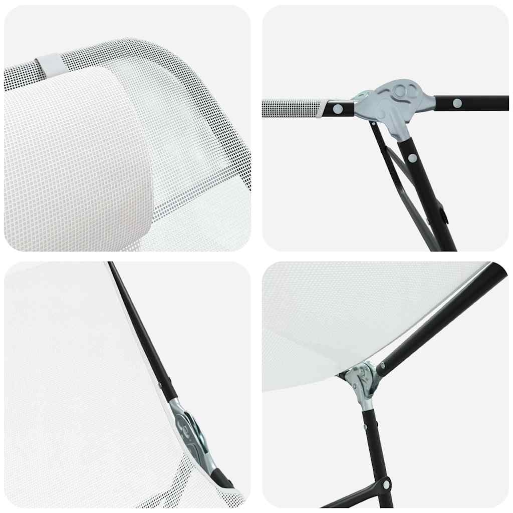 Foldestol Creme 182 x 55 x 85,5 cm Textilene