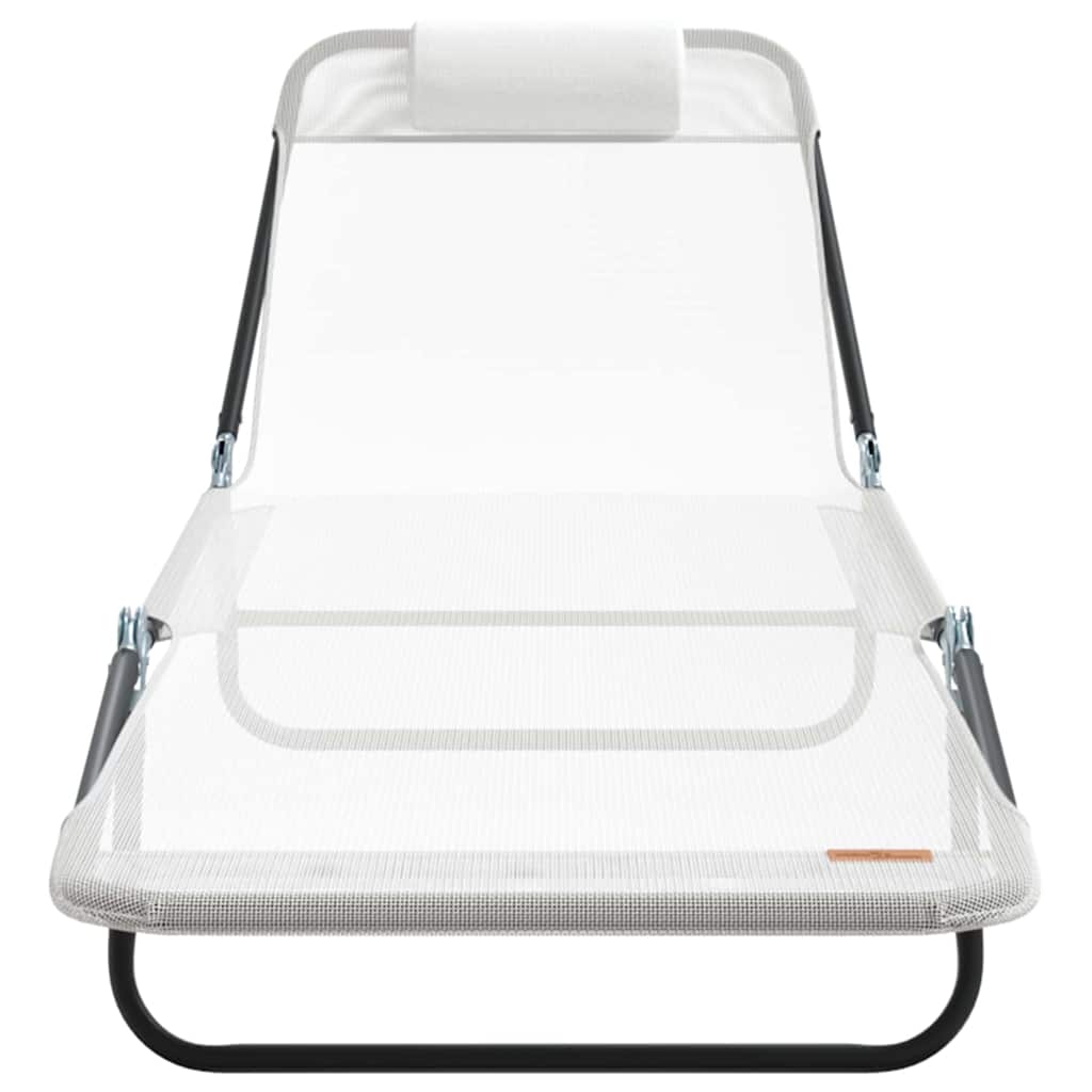Foldestol Creme 182 x 55 x 85,5 cm Textilene