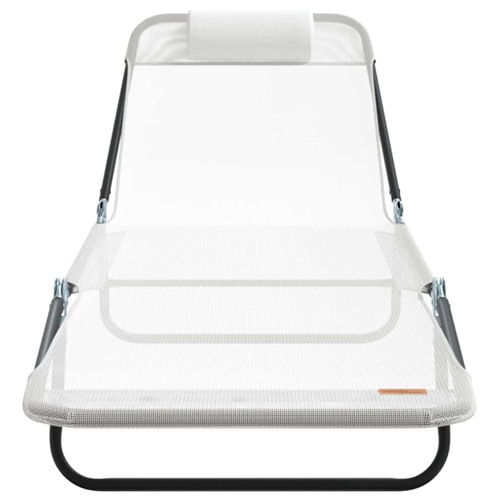 Foldestol Creme 182 x 55 x 85,5 cm Textilene