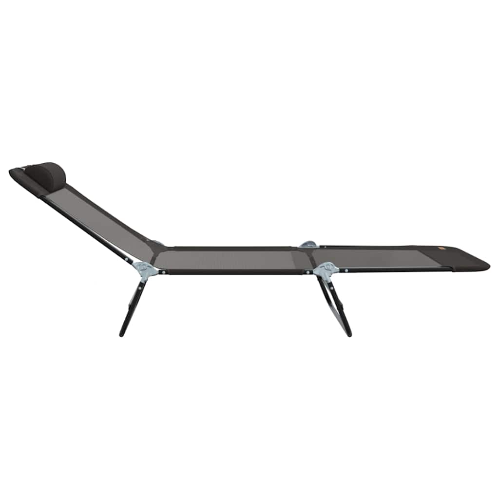 Foldestol Sort 182 x 55 x 85,5 cm Textilene