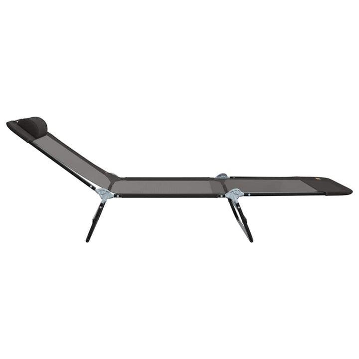 Foldestol Sort 182 x 55 x 85,5 cm Textilene