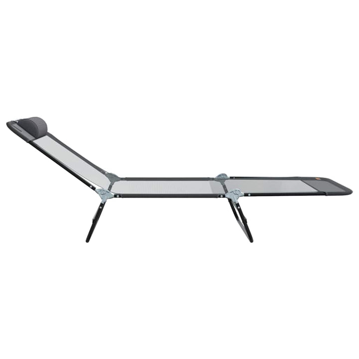 Foldestol Grå 182 x 55 x 85,5 cm Textilene
