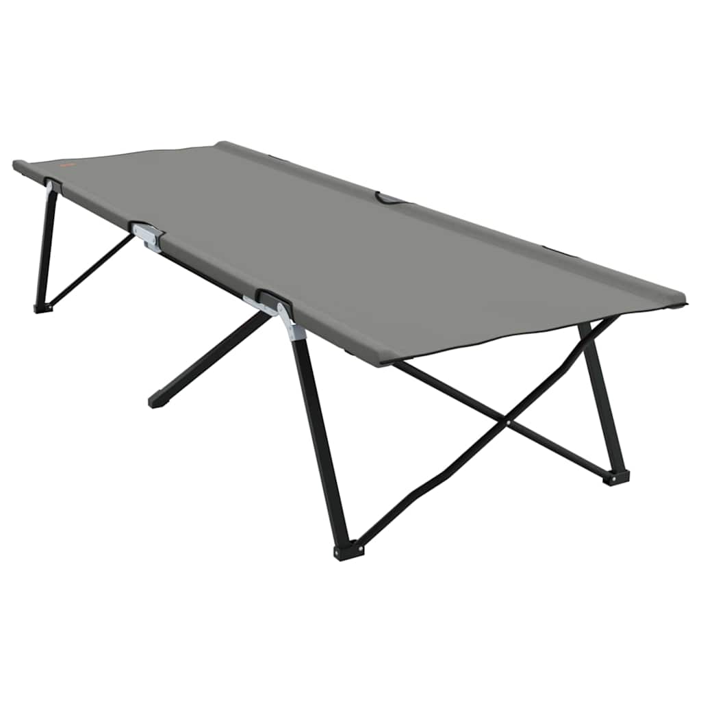 Foldende Camping Seng Grå 206 x 76 x 74 cm Oxford og Stål