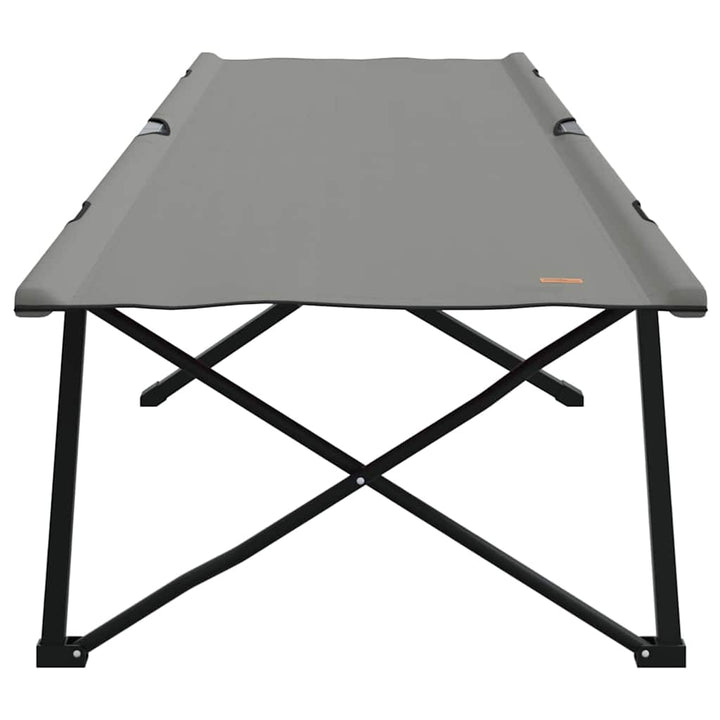 Foldende Camping Seng Grå 206 x 76 x 74 cm Oxford og Stål