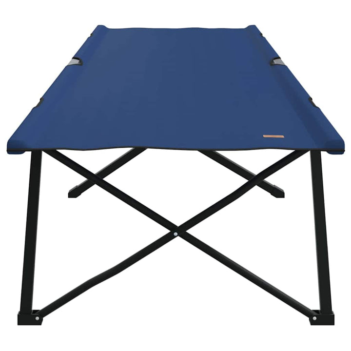 Foldende Camping Seng 2 pcs Blå 206 x 76 x 74 cm Oxford og Stål
