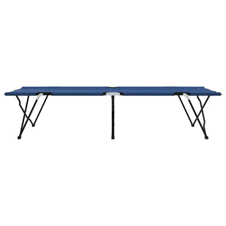 Foldende Camping Seng 2 pcs Blå 206 x 76 x 74 cm Oxford og Stål