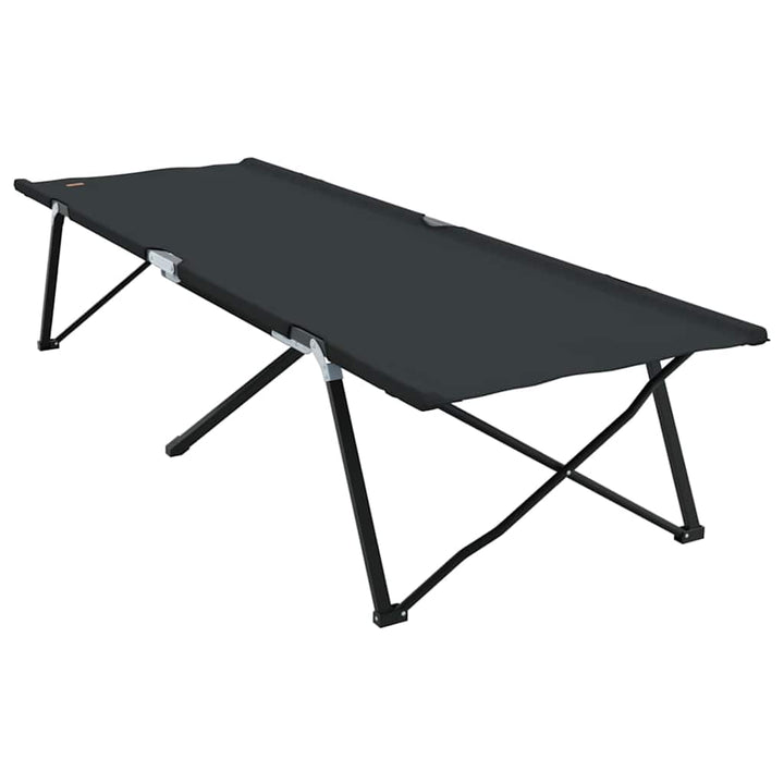 Foldende Camping Seng 2 pcs Sort 206 x 76 x 74 cm