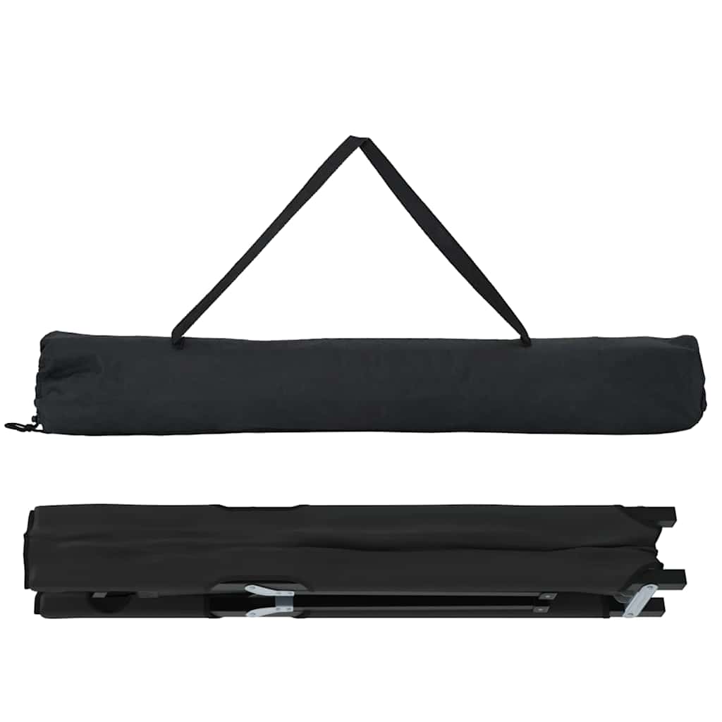 Foldende Camping Seng 2 pcs Sort 206 x 76 x 74 cm