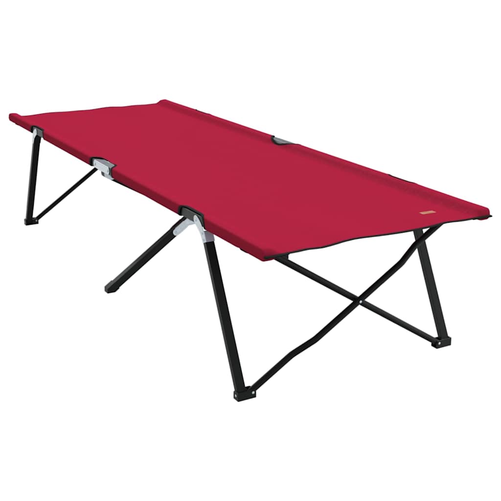 Foldende Camping Seng 2 pcs Rød 206 x 76 x 74 cm Oxford og Stål
