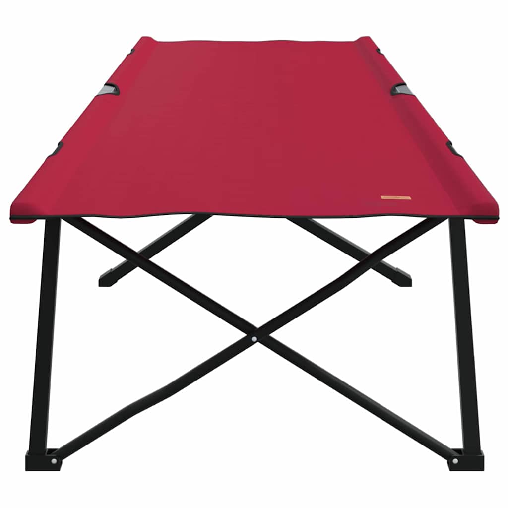 Foldende Camping Seng 2 pcs Rød 206 x 76 x 74 cm Oxford og Stål