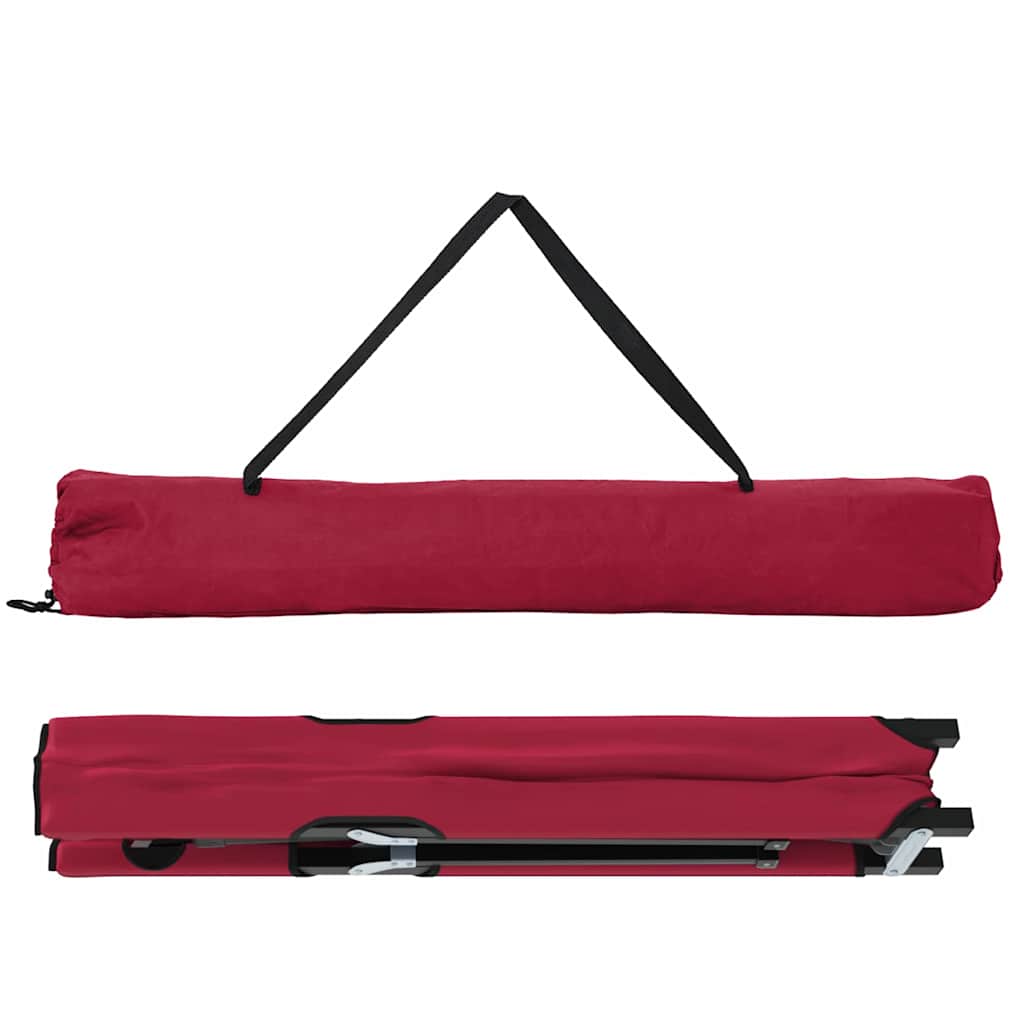 Foldende Camping Seng 2 pcs Rød 206 x 76 x 74 cm Oxford og Stål