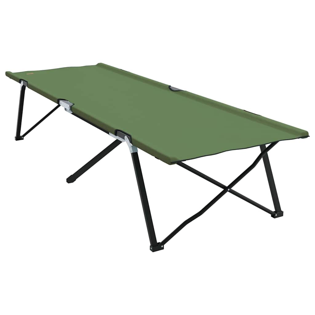 Foldende Camping Seng 2 pcs Grøn 206 x 76 x 74 cm