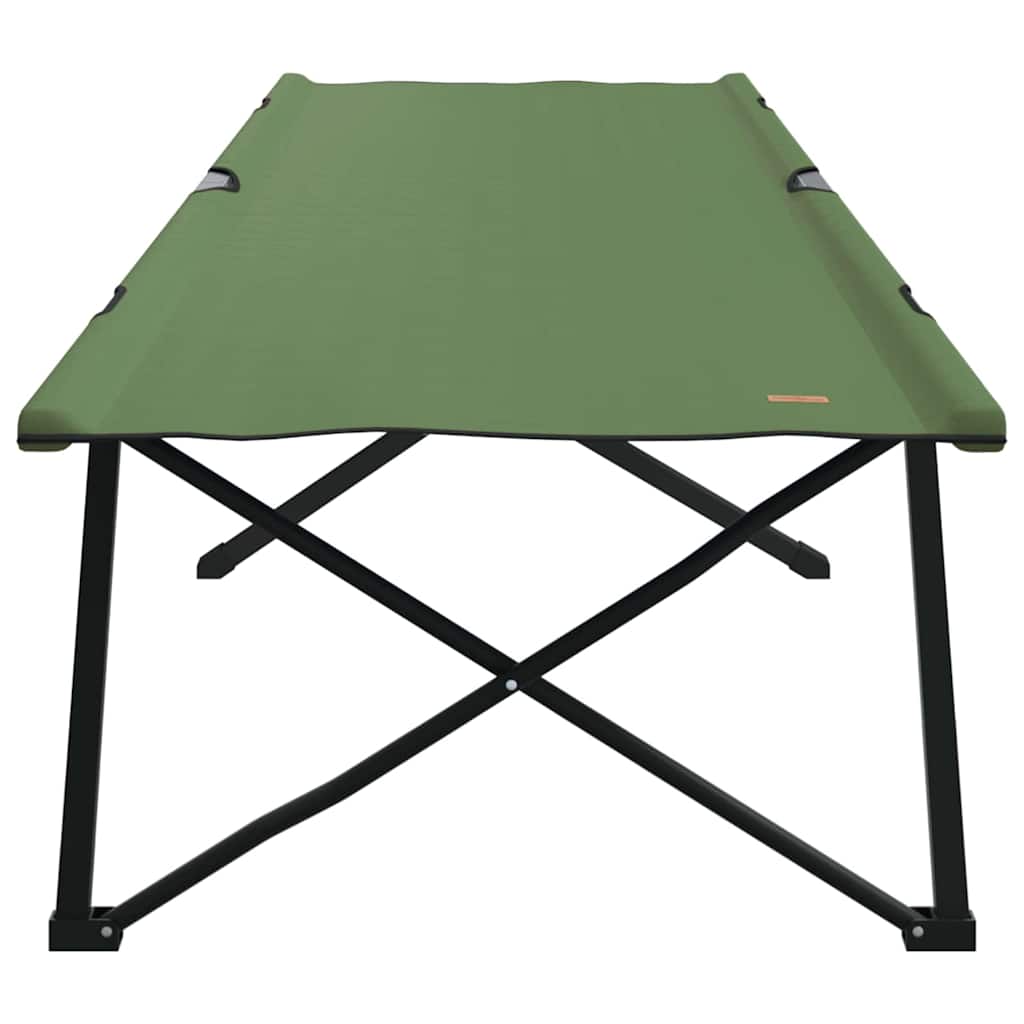 Foldende Camping Seng 2 pcs Grøn 206 x 76 x 74 cm
