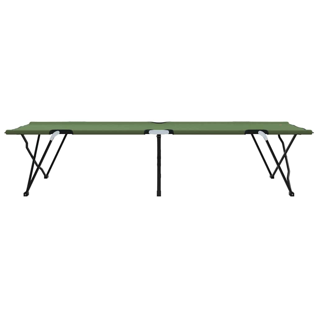 Foldende Camping Seng 2 pcs Grøn 206 x 76 x 74 cm