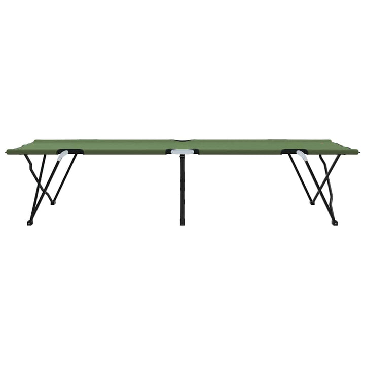 Foldende Camping Seng 2 pcs Grøn 206 x 76 x 74 cm