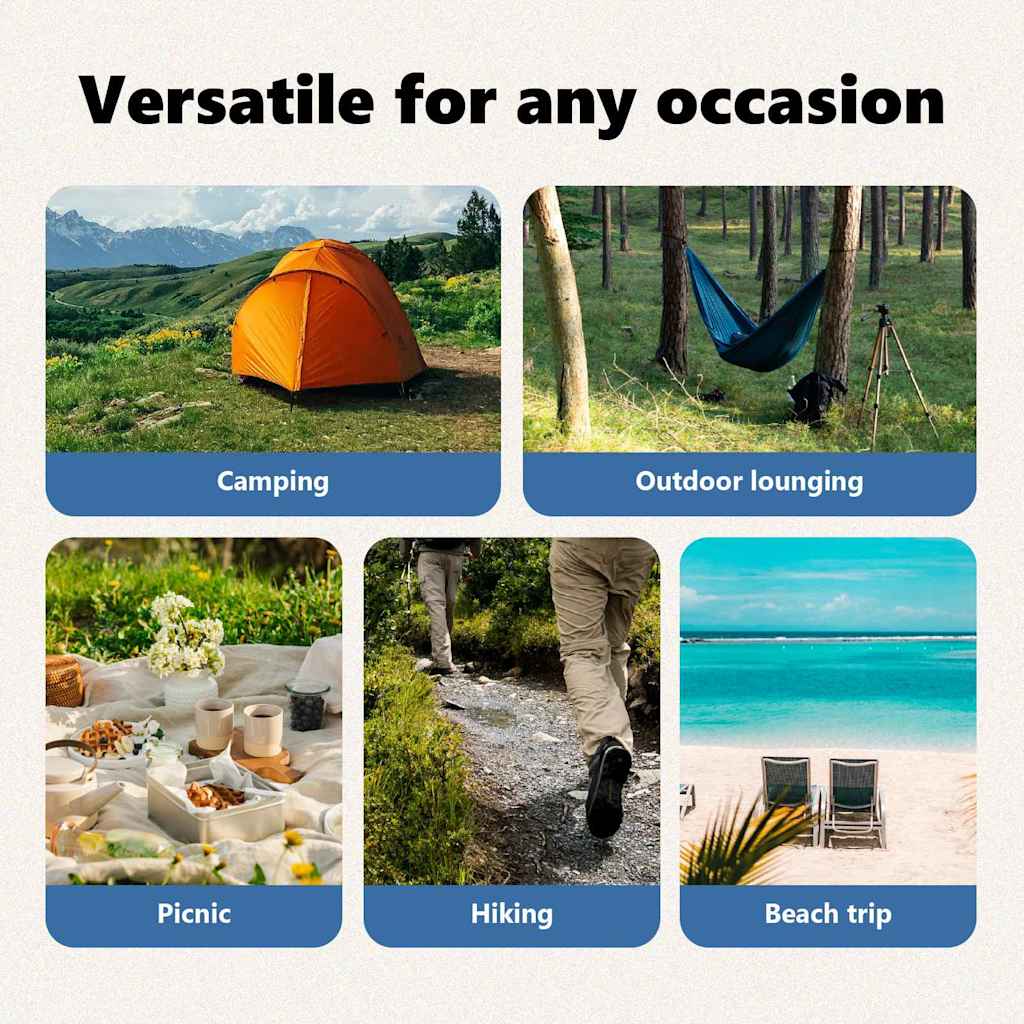 Foldende Camping Seng Blad 2 pcs Skov 206 x 76 x 74 cm