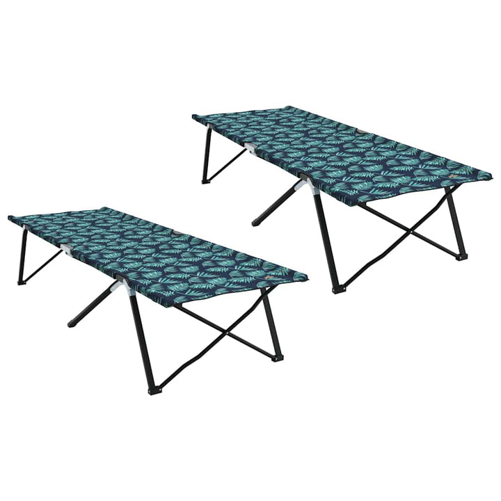 Foldende Camping Seng Blad 2 pcs Skov 206 x 76 x 74 cm