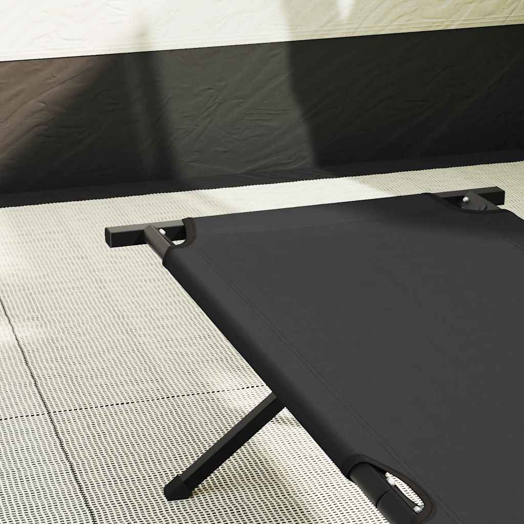 Foldende Camping Seng Sort 193 x 69 x 45 cm Oxford stof