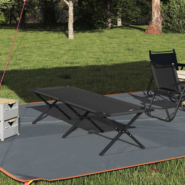 Foldende Camping Seng Sort 193 x 69 x 45 cm Oxford stof