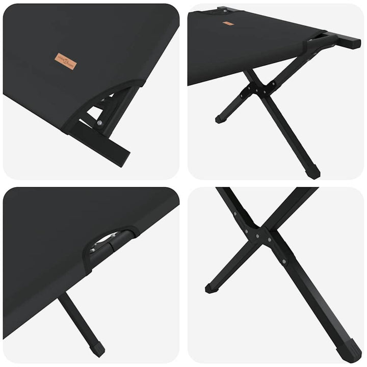 Foldende Camping Seng 2 pcs Sort 193 x 69 x 45 cm Oxford stof