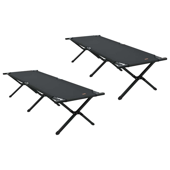 Foldende Camping Seng 2 pcs Sort 193 x 69 x 45 cm Oxford stof