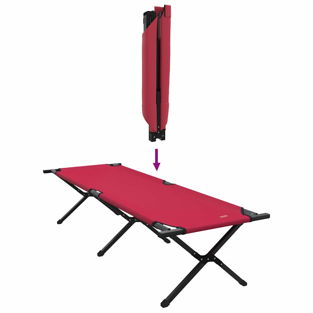 Foldende Camping Seng 2 pcs Rød 193 x 69 x 45 cm Oxford stof