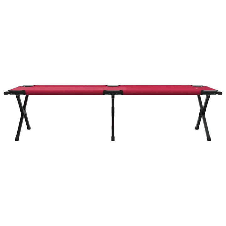 Foldende Camping Seng 2 pcs Rød 193 x 69 x 45 cm Oxford stof