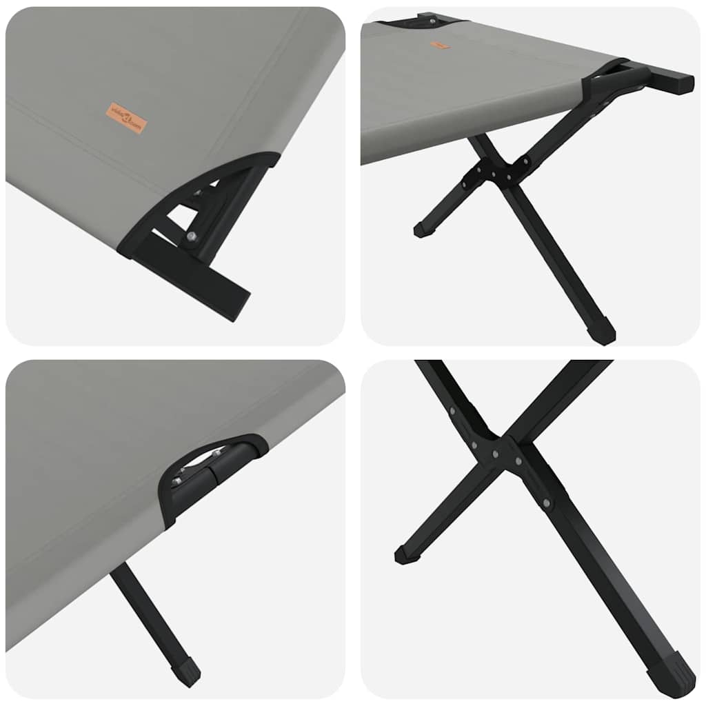Foldende Camping Seng 2 stk. Grå 193 x 69 x 45 cm Oxford stof