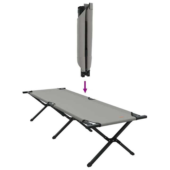 Foldende Camping Seng 2 stk. Grå 193 x 69 x 45 cm Oxford stof