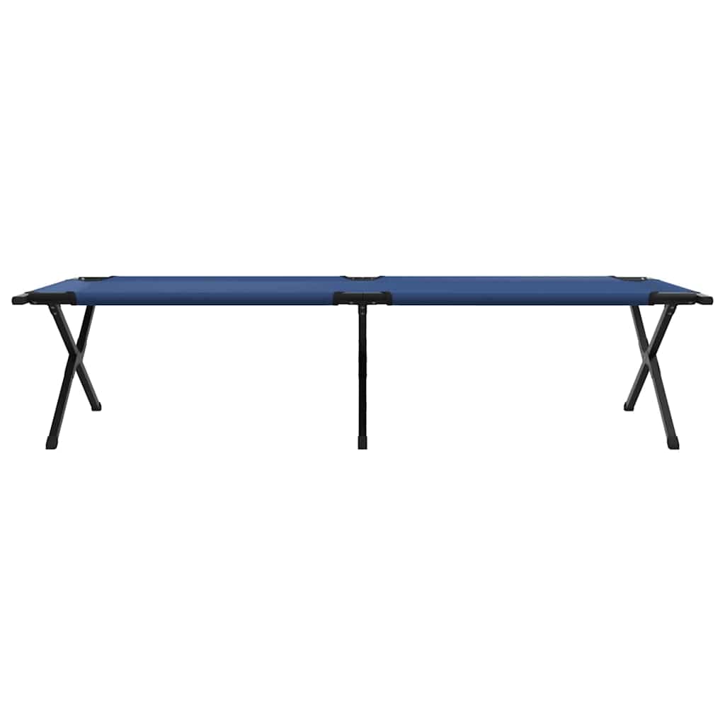 Foldende Camping Seng Blå 210 x 80 x 46 cm Oxford stof