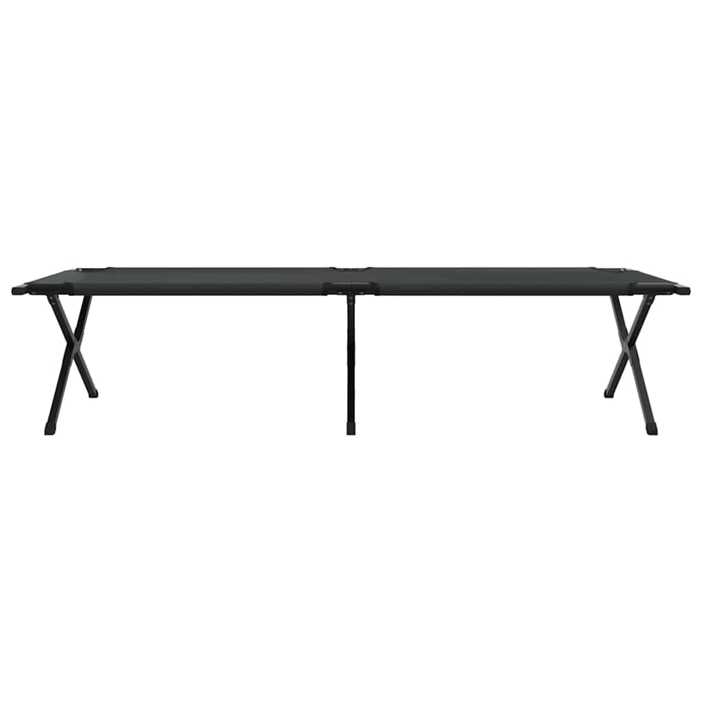 Foldende Camping Seng Sort 210 x 80 x 46 cm Oxford stof