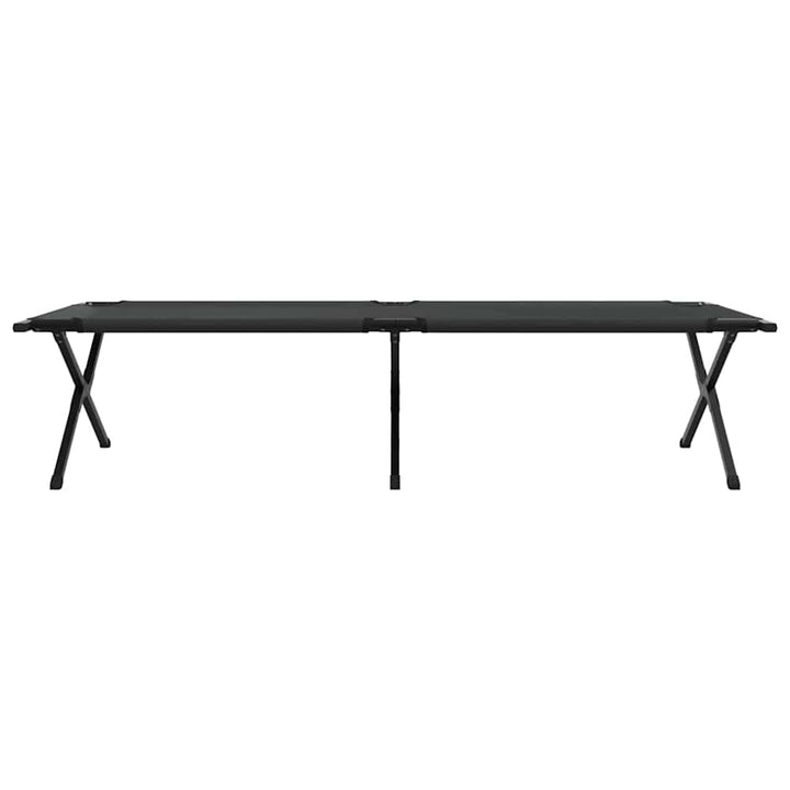 Foldende Camping Seng Sort 210 x 80 x 46 cm Oxford stof