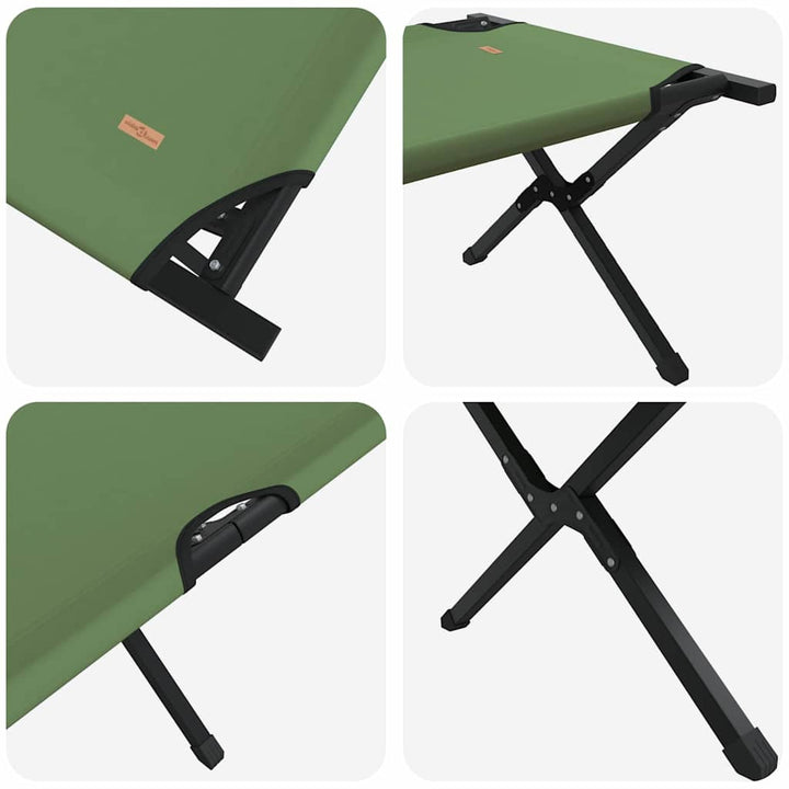 Foldende Camping Seng Grøn 210 x 80 x 46 cm Oxford stof