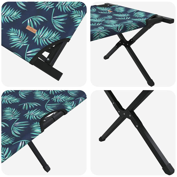 Foldende Camping Seng Blad Skov 210 x 80 x 46 cm Oxford stof