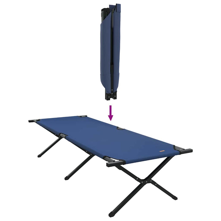 Foldende Camping Seng 2 pcs Blå 210 x 80 x 46 cm Oxford stof