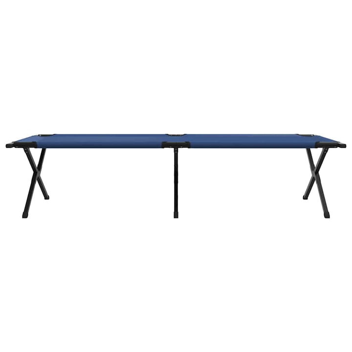 Foldende Camping Seng 2 pcs Blå 210 x 80 x 46 cm Oxford stof