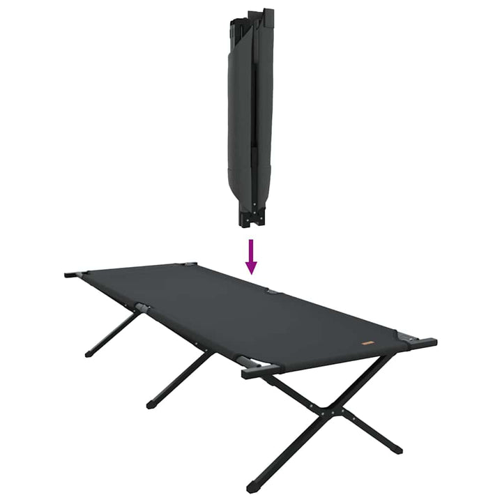 Foldende Camping Seng 2 pcs Sort 210 x 80 x 46 cm Oxford stof