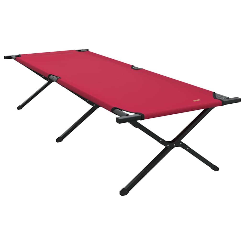 Foldende Camping Seng 2 pcs Rød 210 x 80 x 46 cm Oxford stof