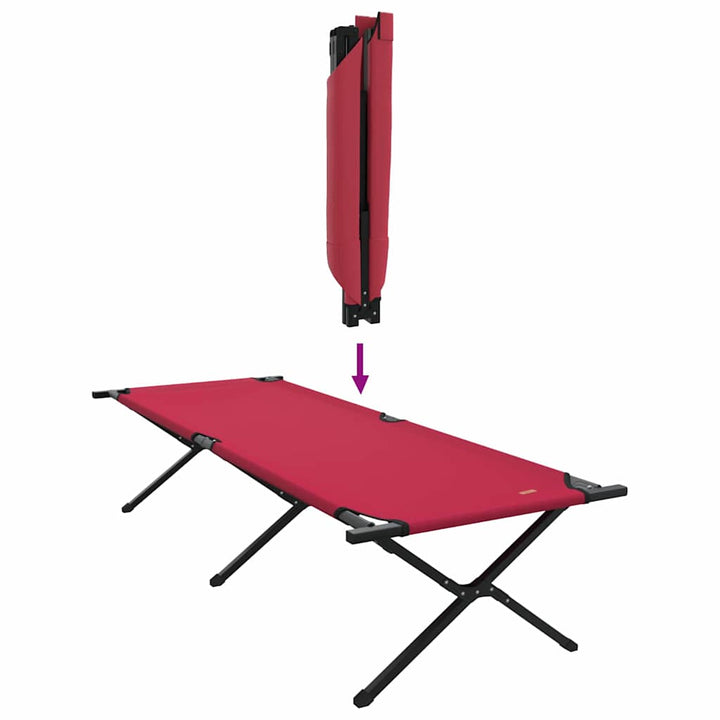 Foldende Camping Seng 2 pcs Rød 210 x 80 x 46 cm Oxford stof