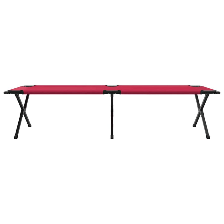 Foldende Camping Seng 2 pcs Rød 210 x 80 x 46 cm Oxford stof