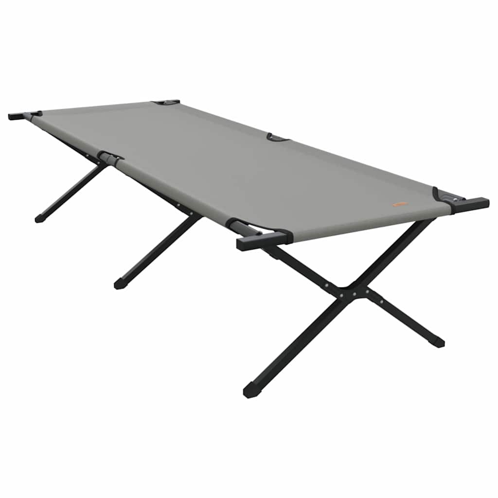 Foldende Camping Seng 2 pcs Grå 210 x 80 x 46 cm Oxford stof