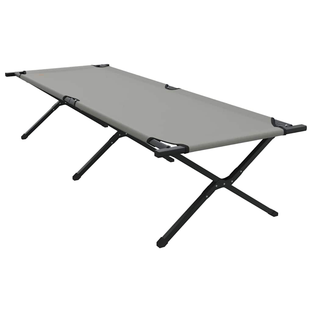 Foldende Camping Seng 2 pcs Grå 210 x 80 x 46 cm Oxford stof