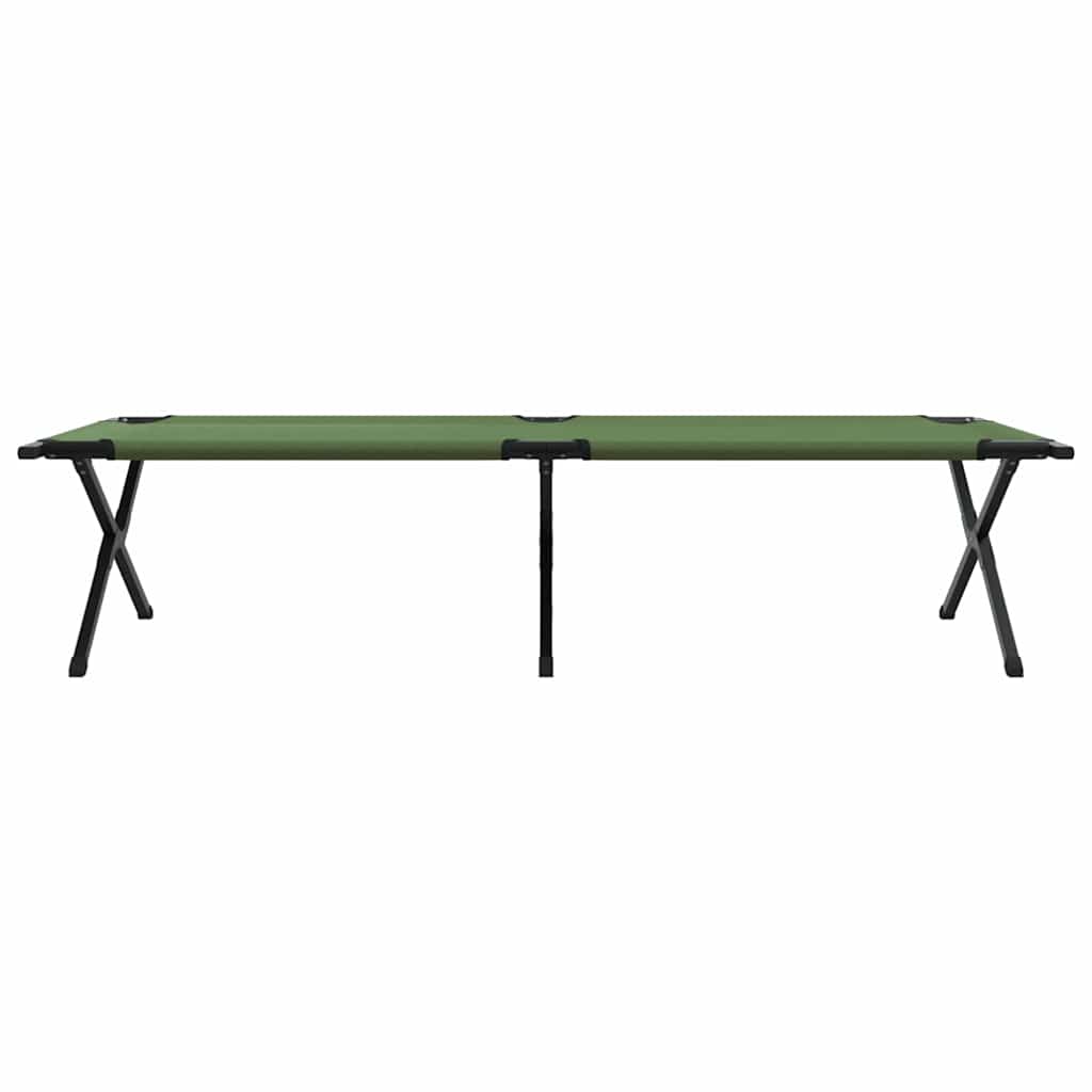 Foldende Camping Seng 2 pcs Grøn 210 x 80 x 46 cm Oxford stof