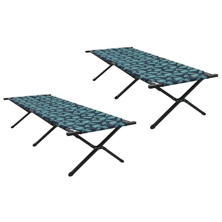 Foldende Camping Seng 2 pcs Skov 210 x 80 x 46 cm Oxford stof